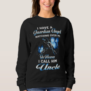 Sweatshirt J'ai un ange gardien qui veille sur moi au ciel