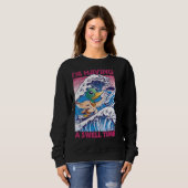 Sweatshirt J'ai un Surf de canard de surf (Devant entier)