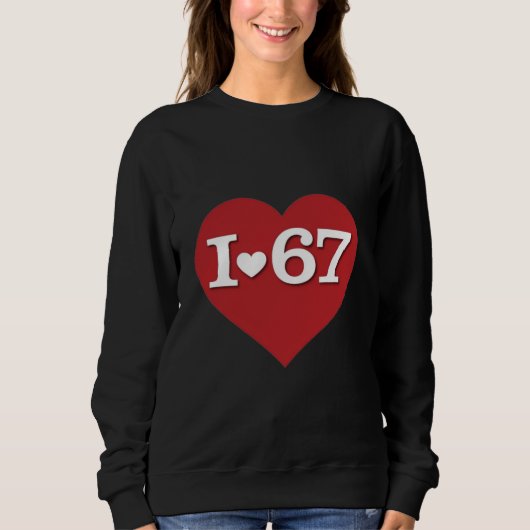 Sweatshirt J'aime 67 (Devant)