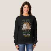 Sweatshirt J'Aime À Propos Des Gens Leurs Chats Sayants Chant (Devant entier)
