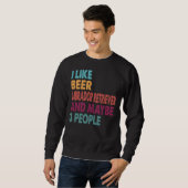 Sweatshirt J'Aime Beer Mon Labrador Retriever Et Peut-Être 3 (Devant entier)