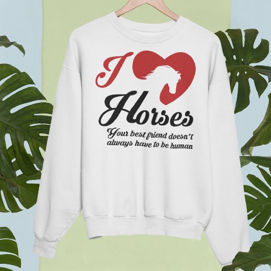 Sweatshirt J'aime / Chevaux du coeur