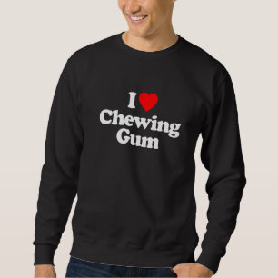 Sweatshirt J'Aime Chewing Gum Heart Amusant