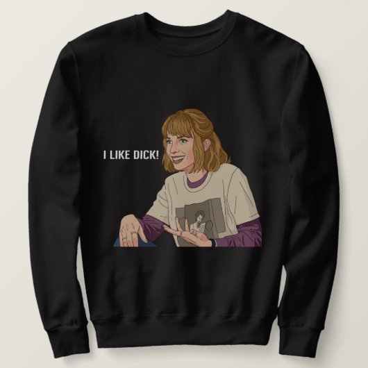 Sweatshirt J'aime D Rétro 80 Sarcasme – "J'aime Dick !" (Design devant)