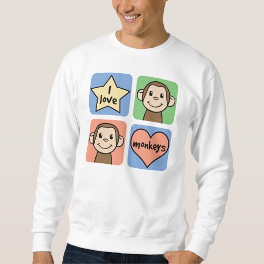 Sweatshirt J'aime des singes (Devant)
