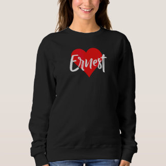 Sweatshirt J'aime Ernest Prénom Amour Cœur