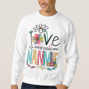 Sweatshirt J'Aime Être Appelé Nannie Tournesol Mères Jour G