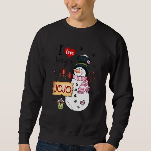 Sweatshirt J'Aime Être Un Jojo Snowman Noël Funny Noël (Devant)