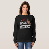 Sweatshirt J'Aime Jésus Et Mon Boxer Chien Maman Papa Pet Par (Devant entier)