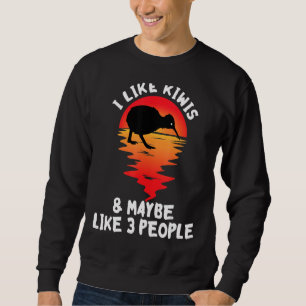 Sweatshirt J'Aime Kiwis Kiwi Bird Fruit Nouvelle-Zélande Bird