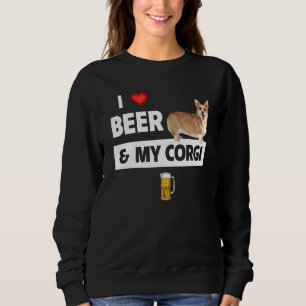 Sweatshirt J'Aime La Bière Et Mon Corgi Maman Papa Pembroke C