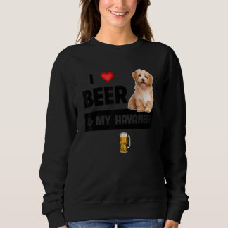 Sweatshirt J'Aime La Bière Et Mon Havanais Maman Papa Havapoo
