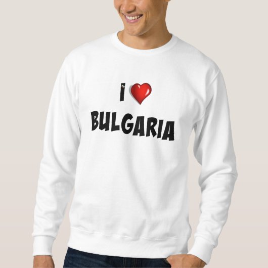 Sweatshirt J'aime la Bulgarie (Devant)
