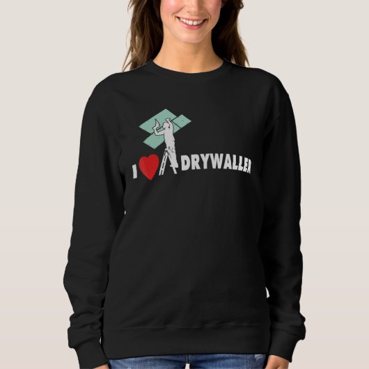 Sweatshirt J'aime la construction de cloison sèche Conteur de (Devant)