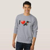 Sweatshirt J'aime la gorge rubis (Devant entier)