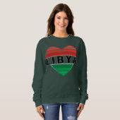 Sweatshirt J'aime la Libye, le coeur libyen (Devant entier)