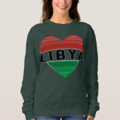 Sweatshirt J'aime la Libye, le coeur libyen (Devant)