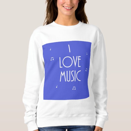 Sweatshirt j'aime la musique (Devant)