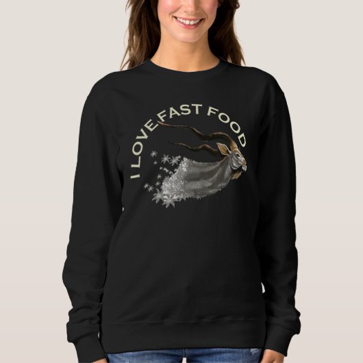 Sweatshirt J'aime la restauration rapide (Devant)