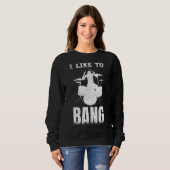 Sweatshirt J'Aime Le Batteur Bang (Devant entier)