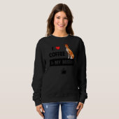 Sweatshirt J'Aime Le Café Et Mon Basenji Chien Maman Papa Pet (Devant entier)