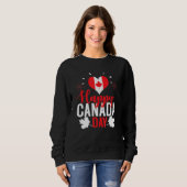 Sweatshirt J'aime le Canada Joyeux fête du Canada 5 (Devant entier)
