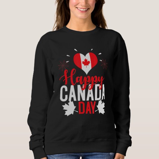 Sweatshirt J'aime le Canada Joyeux fête du Canada 5 (Devant)