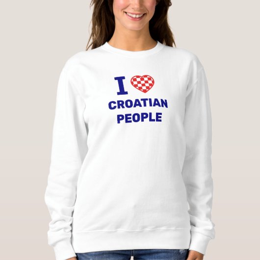 Sweatshirt J'aime le peuple croate (Devant)