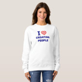 Sweatshirt J'aime le peuple croate (Devant entier)