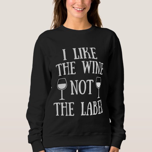 Sweatshirt J'Aime Le Vin Pas Le Étiquette 1 (Devant)