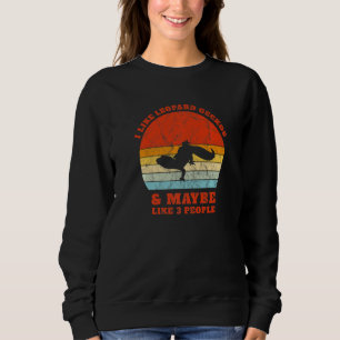 Sweatshirt J'Aime Leopard Geckos Vintage Sunset mignonne Femm