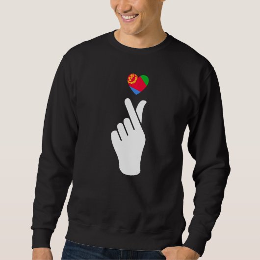 Sweatshirt J'Aime L'Erythrée Avec Le Drapeau De L'Erythrée Da (Devant)