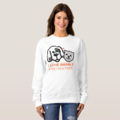 Sweatshirt j'aime les animaux plus que les gens (Devant entier)