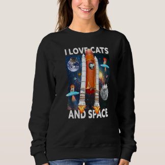Sweatshirt J'Aime Les Chats Et L'Espace Chat & Espace