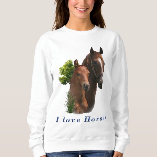 Sweatshirt J'aime les chevaux (Devant)