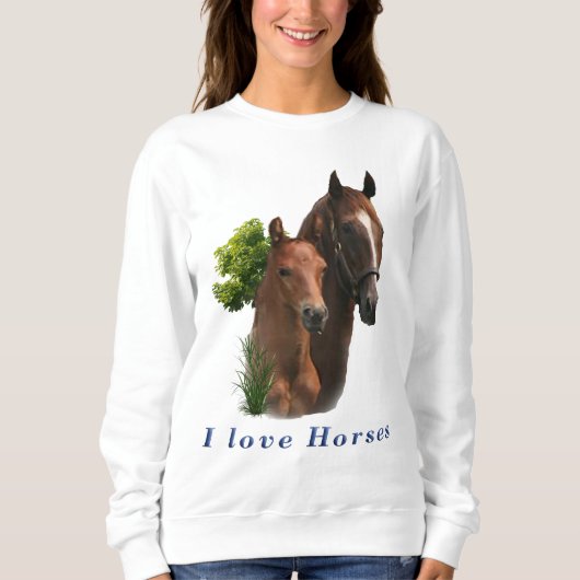 Sweatshirt J'aime les chevaux (Devant)