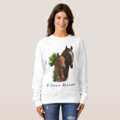 Sweatshirt J'aime les chevaux (Devant entier)