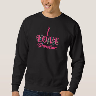 Sweatshirt J'aime les couples chrétiens assortis pour la Sain