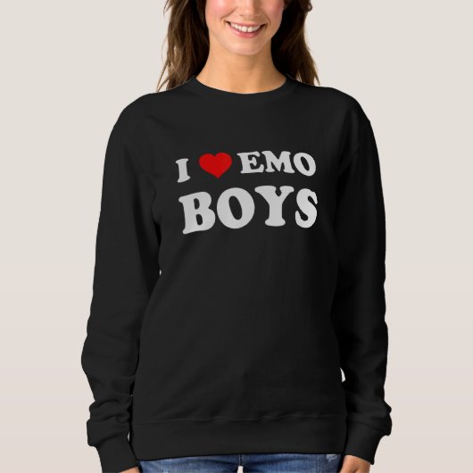 Sweatshirt J'Aime Les Emo Boys (Devant)