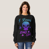 Sweatshirt J'aime les garçons Emo  J'aime les filles Emo  Emo (Devant entier)