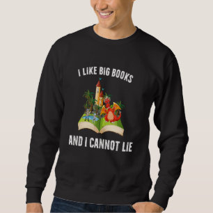 Sweatshirt J'Aime Les Grands Livres Sarcastique Dark Humour m
