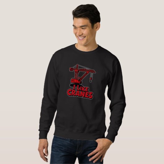Sweatshirt J'aime les grues (Devant entier)