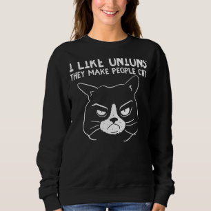 Sweatshirt J'Aime Les Oignons Ils Font Les Gens Pleurer Chat