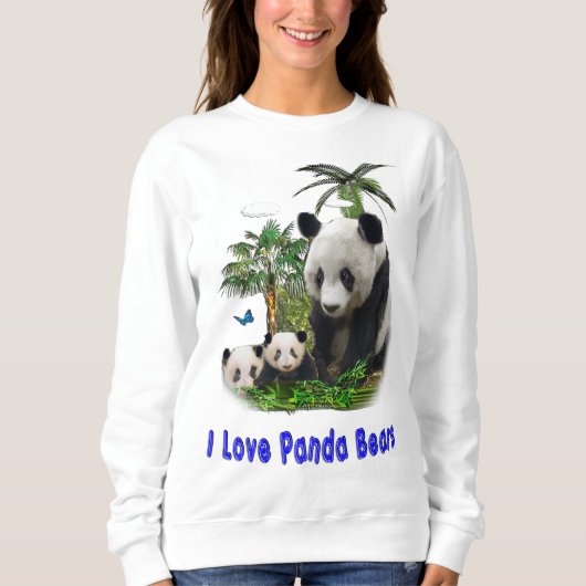 Sweatshirt J'aime les ours de panda (Devant)