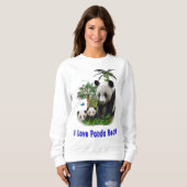 Sweatshirt J'aime les ours de panda (Devant entier)