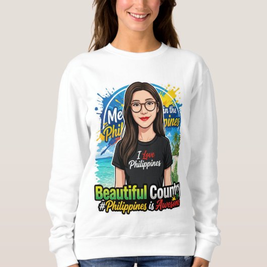 Sweatshirt J'aime les Philippines (Devant)