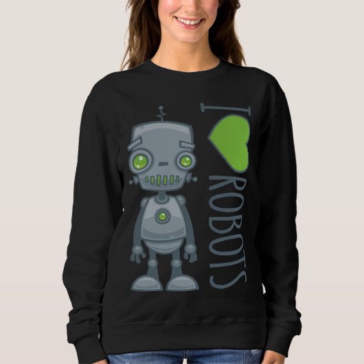 Sweatshirt J'aime les robots (Devant)