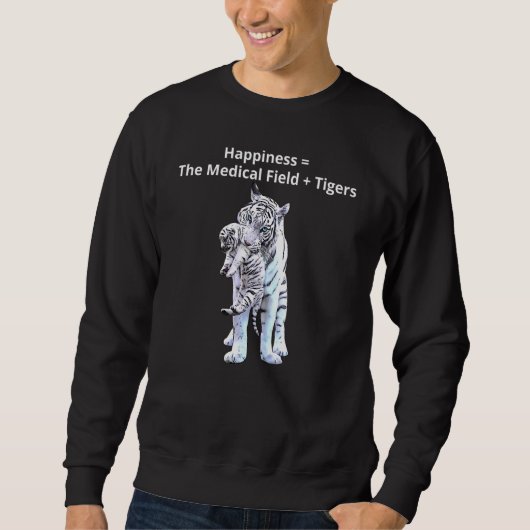 Sweatshirt J'Aime Les Tigres Pour Les Gens Dans L'Anim De Cha (Devant)