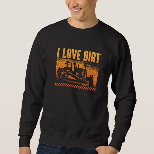 Sweatshirt J'aime les véhicules de construction de chantier d (Devant)