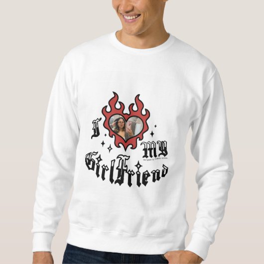 Sweatshirt J'aime ma copine - Rouge - DingusDesign (Devant)
